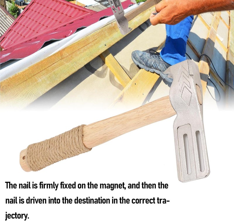 Dpofirs Hacha Para Roofing, Magnetic Roofing Hammer, Multi Functional Anti Slip Handle Roofing Hatchet, Portable Shingler Hammers, for Roof Repair - Image 4